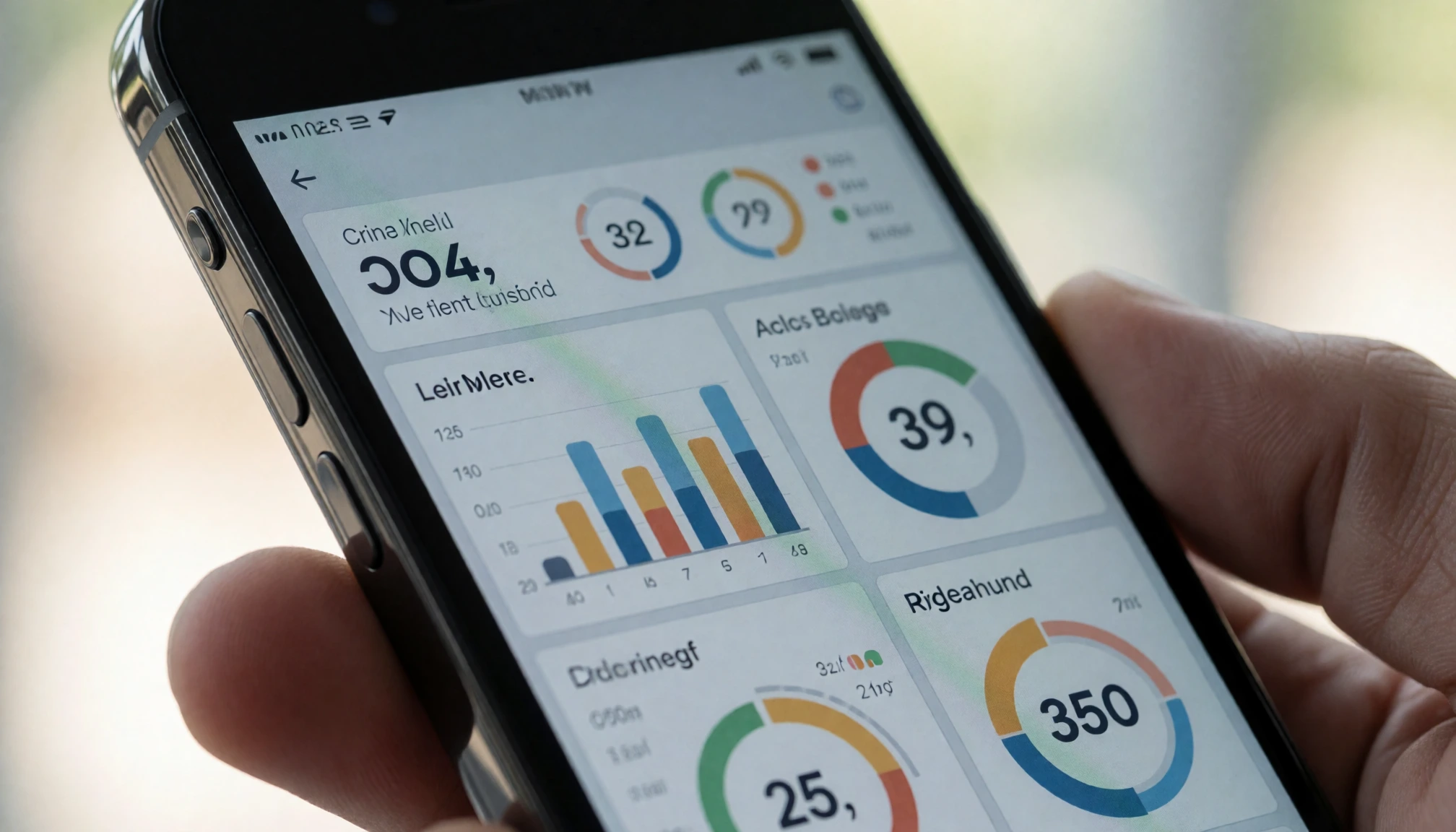 Indicateurs de performance SEO consultés sur un smartphone